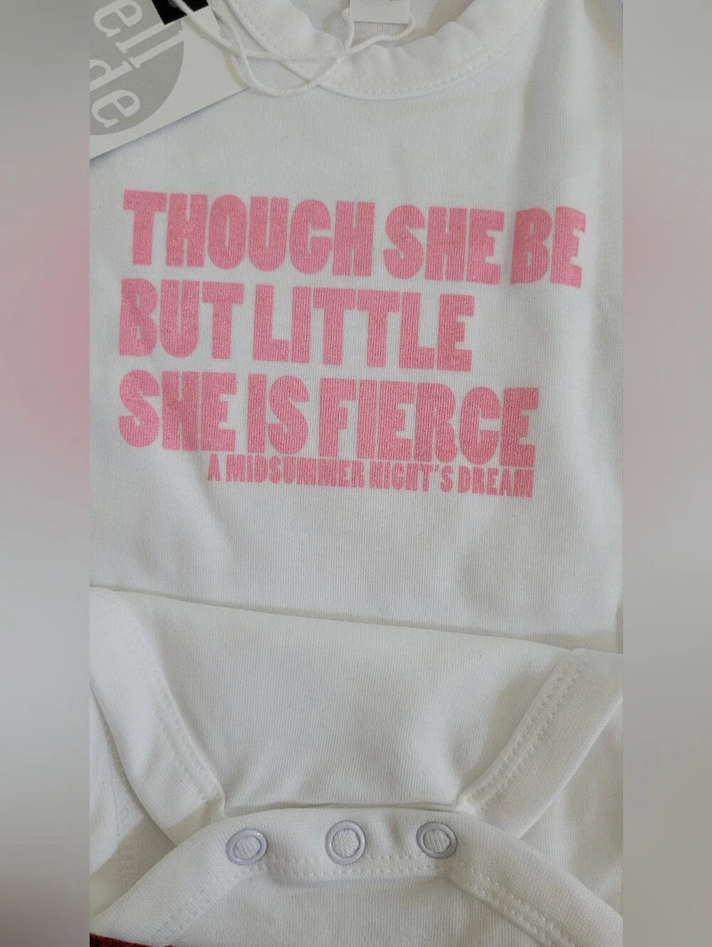 NWT | Babybugz Shakespeare Quotes Onesie Bodysuit & Bibs Set 6-12M